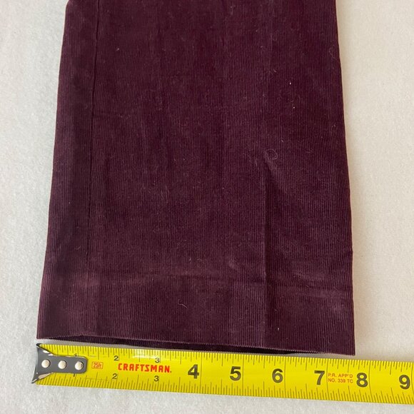 Tallia Men's Maroon Corduroy Pants Size 32x32 Slim Fit Mid Rise Straight Leg - Picture 11 of 12